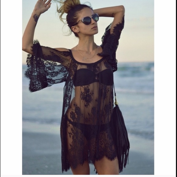🔥FREE w/ $30+ Purchase🔥🆕 Black Beach Coverup - Picture 3 of 5